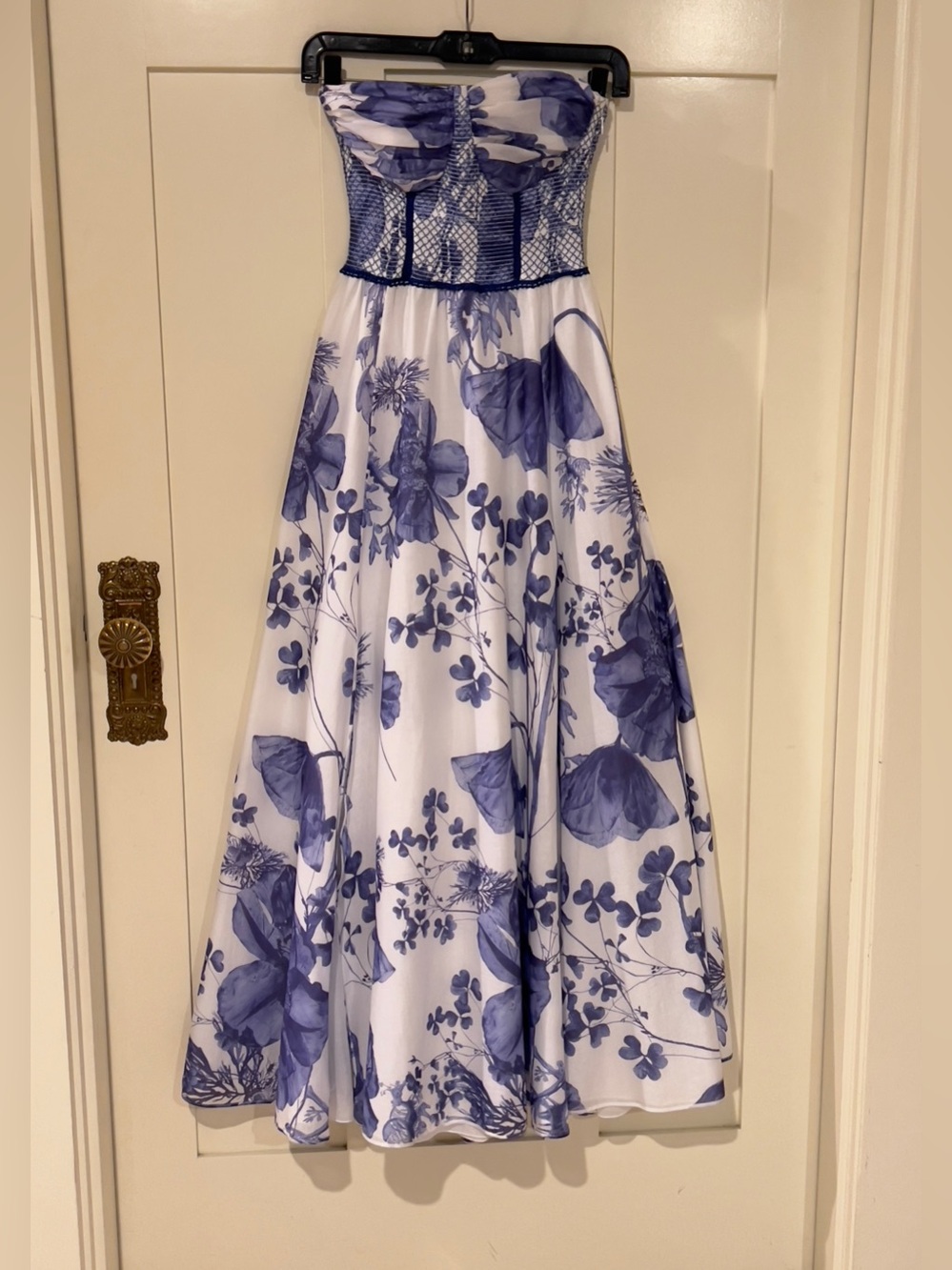 CHARO RUIZ Stunning Kolay Strapless Smocked Floral Maxi Dress Ibiza 1989 Small - Picture 5 of 15